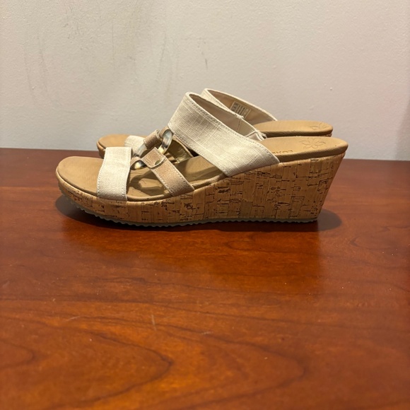 Sketchers Women's Cali Beverlee Sail Away Wedge Sandals in Natural Size 9 - Picture 4 of 11